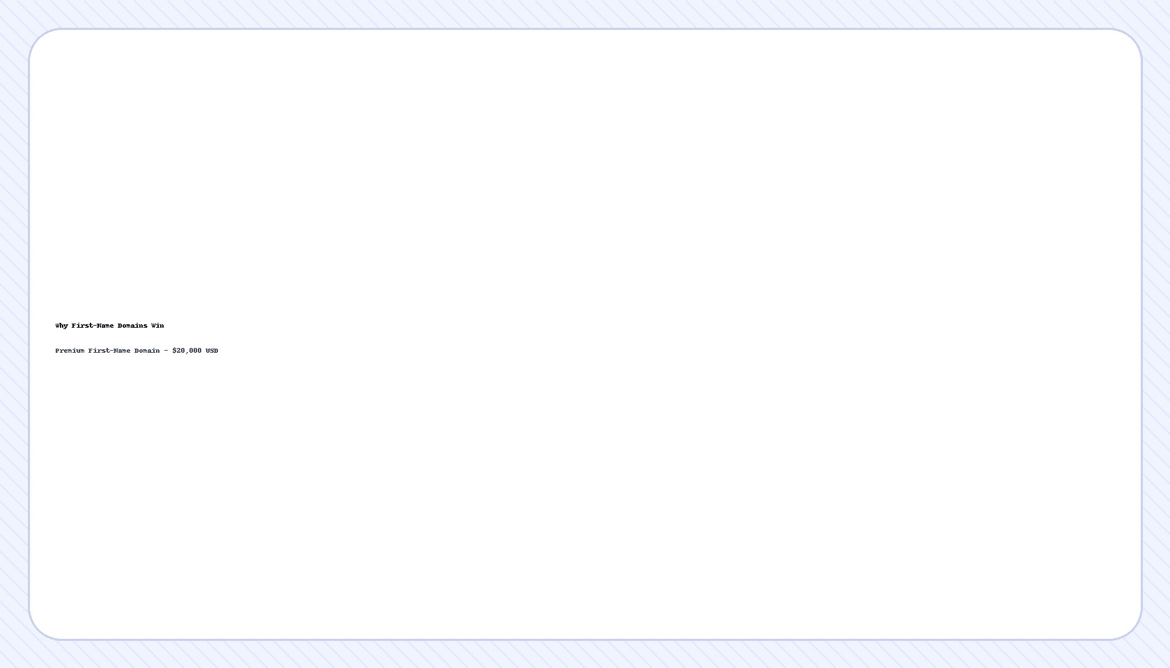 First-name domain value visualization